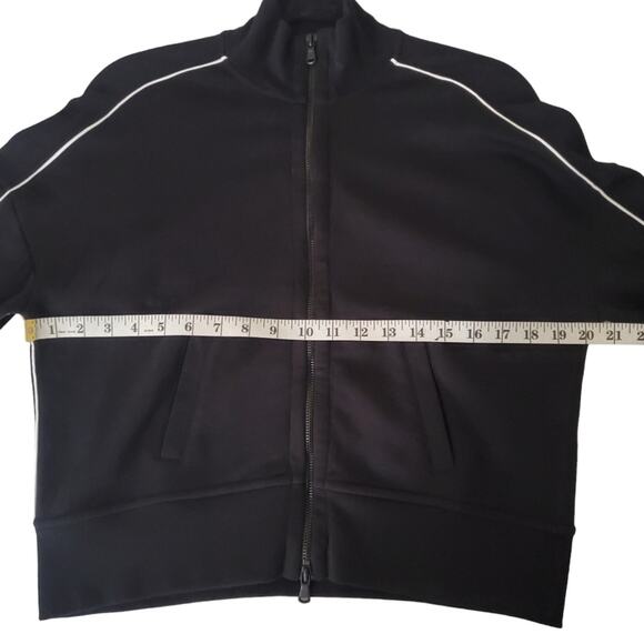 ATM Anthony Thomas Melillo Piped French Terry Track Jacket black S Quiet Luxury - Picture 11 of 13